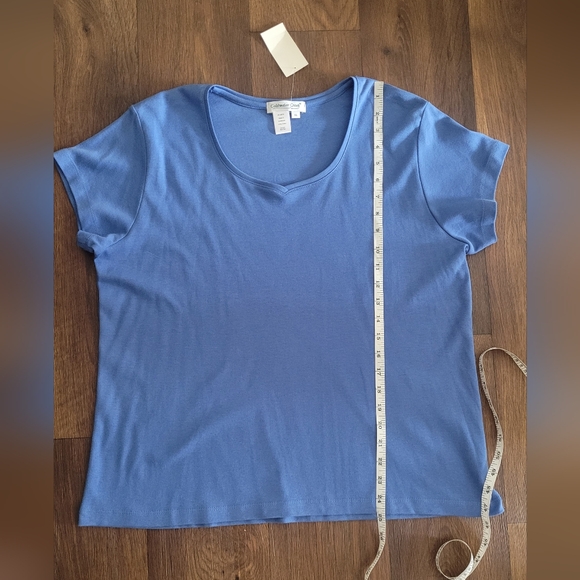 Coldwater Creek 100% cotton sweetheart t Women's XL blue - Picture 4 of 5